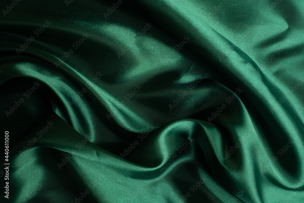Obraz premium green fabric texture background, abstract, closeup texture of cloth