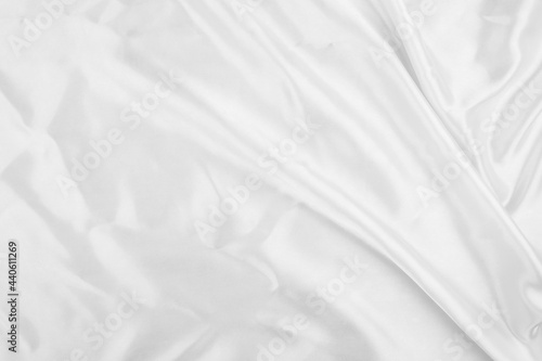 White cloth background abstract with soft waves, closeup texture of cloth