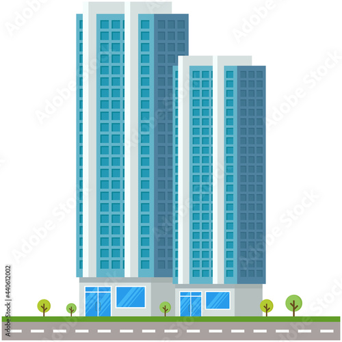 Office city building beautiful illustration.
