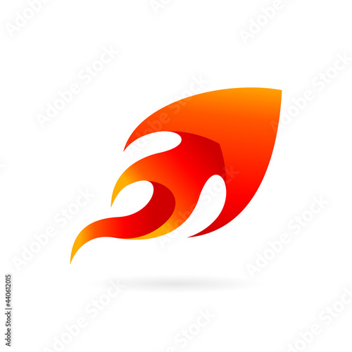 arrow fire vector logo design