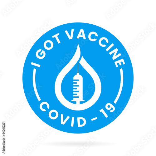 vaccinated vector symbol, vaccine vector logo