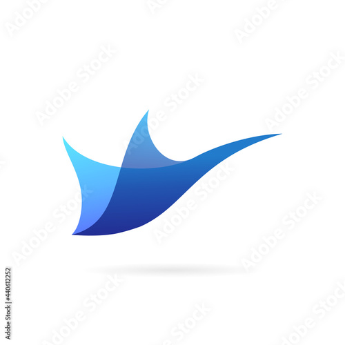 Tela blue Stingray vector logo design