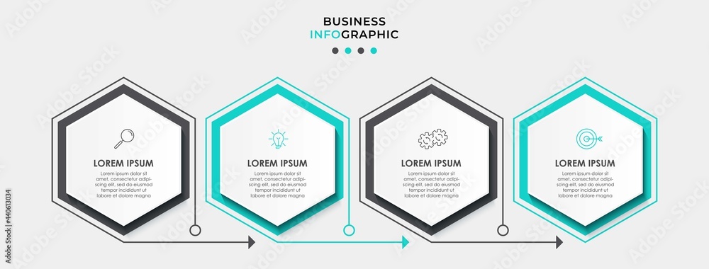 Vector Infographic design business template with icons and 4 options or steps. Can be used for process diagram, presentations, workflow layout, banner, flow chart, info graph Vector Infographic design business template with icons and 4 options or steps. Can be used for process diagram, presentations, workflow layout, banner, flow chart, info graph