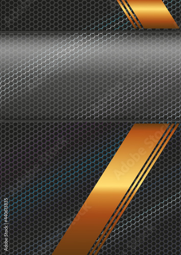 Layout Wabe Bänder Gold 3