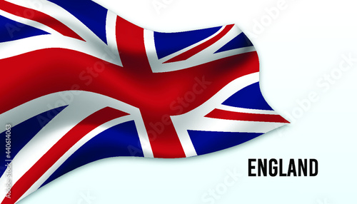 Flag of England background.