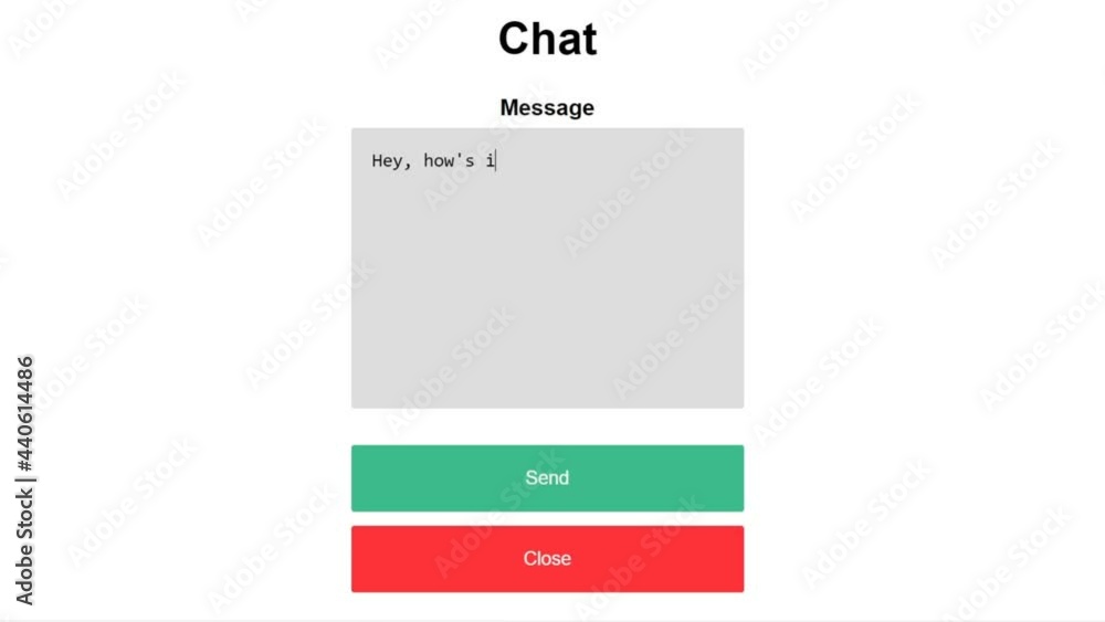 Typing Into Online Chat App and Sending Message on Social Web Page. Device Screen View of Cursor Clicking Send Type IM or DM Online. Viewpoint of Instant or Direct Messaging Website. Typing Into Online Chat App and Sending Message on Social Web Page. Device Screen View of Cursor Clicking Send Type IM or DM Online. Viewpoint of Instant or Direct Messaging Website.