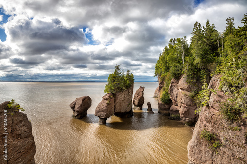 The Hopewell, or Flowerpot Rocks in the Bay of Fundy, New Brunswick photo