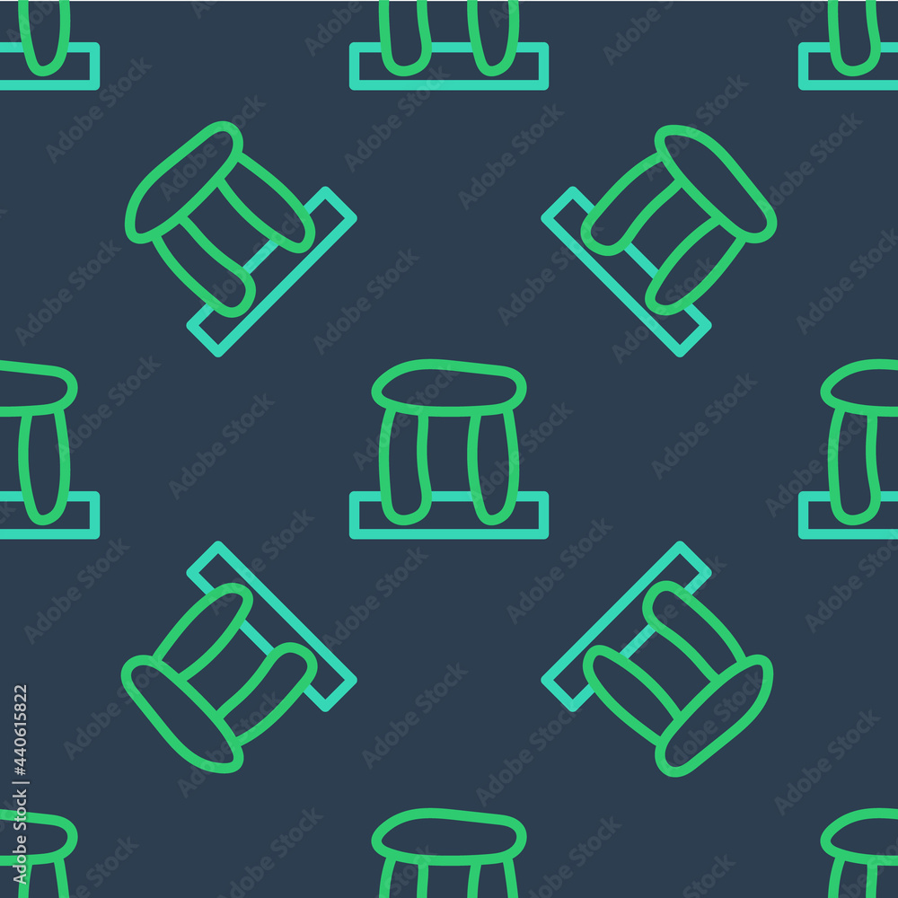 Line Stonehenge icon isolated seamless pattern on blue background. Vector Line Stonehenge icon isolated seamless pattern on blue background. Vector