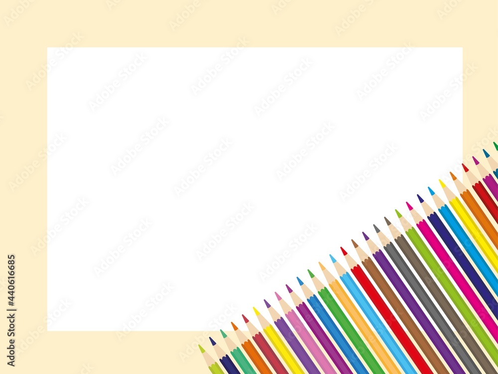 Fototapeta premium Background from colored pencils. Vector illustration