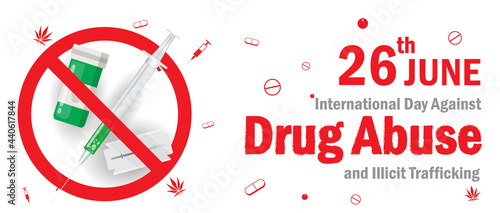 International day against drug abuse and illicit trafficking banner