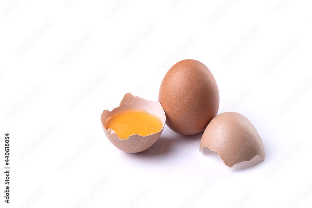 Fresh brown egg isolated on white background. Fresh brown egg isolated on white background.