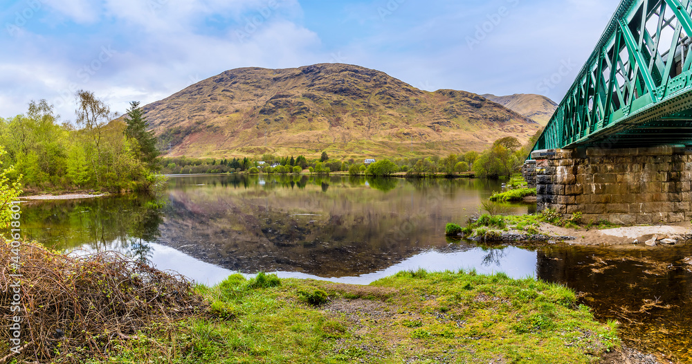 A view across the northern end of Loch Awe, Scotland on a summers day