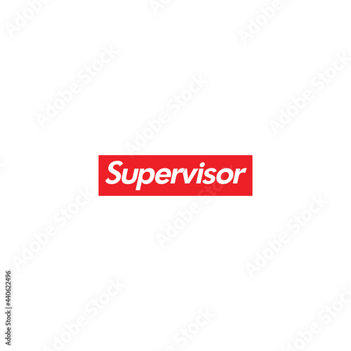 Supervisor logo or wordmark design