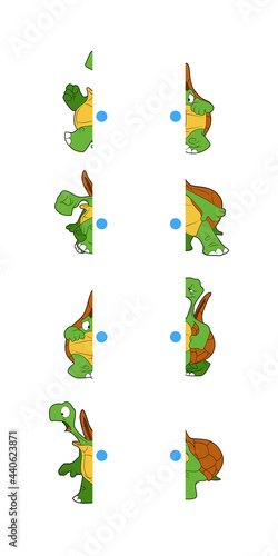 Matching game. Draw a line. Education developing worksheet. Riddle for children. Isolated vector illustration. Funny character.