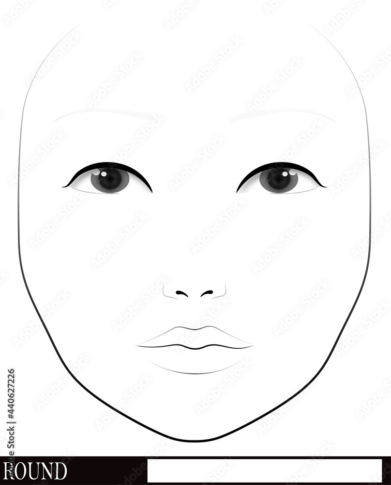 Face chart for make up artist Face chart for make up artist