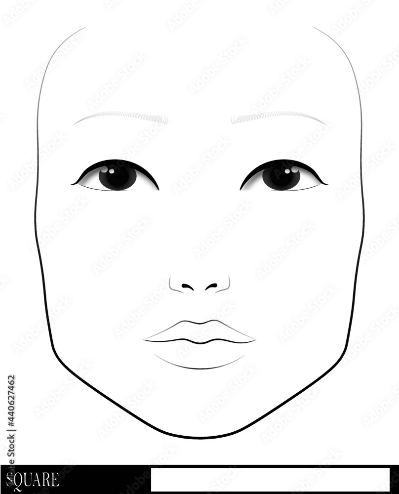 Fototapeta premium Face chart for make up artist