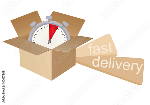 Fast delivery concept. vector illustration