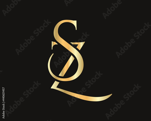 Initial SZ, SZ letter logo design vector template photo
