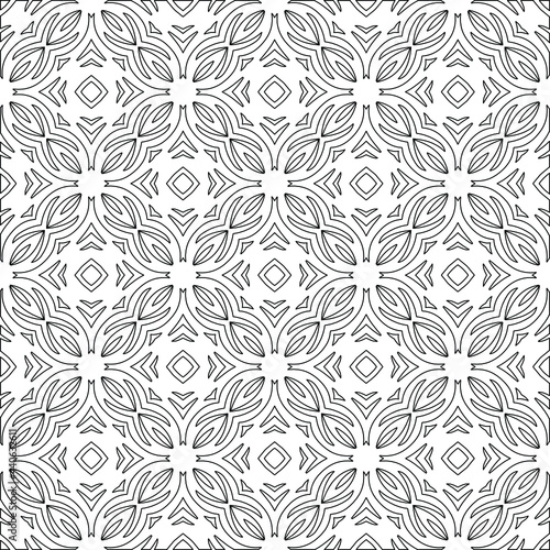 Vector geometric pattern. Repeating elements stylish background abstract ornament for wallpapers and backgrounds. pattern with Black and white color. 