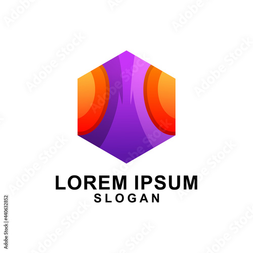 Free Download Hexagon inspiration gradient color logo design - GFXLoad