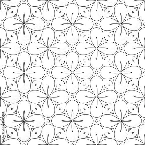 Vector geometric pattern. Repeating elements stylish background abstract ornament for wallpapers and backgrounds. pattern with Black and white color. 