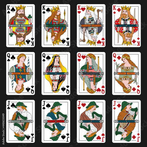 Irland Playing cards design templates. Vector illustrations