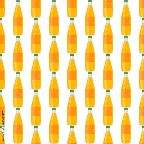 Illustration on theme seamless beer glass bottles with lid for brewery