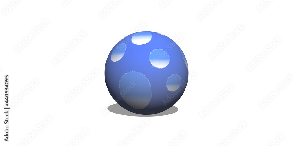 3d illustration abstract colorful sphere isolated on white background