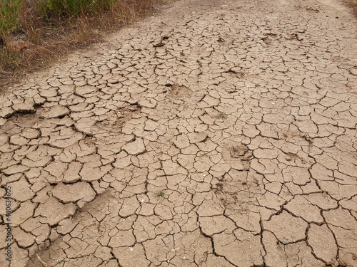 Cracked ground dry in Madrid