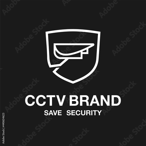 cctv brand logo design line vector