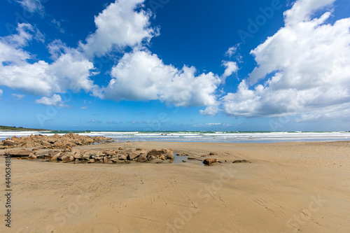 Beach of Plougasnou  Finistere  Brittany  France