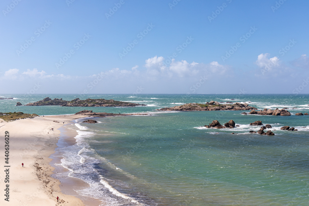 Fototapeta premium Beach of Tregastel, Cotes d'Armor, Brittany, France