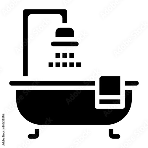 Bathtub glyph icon