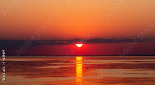 sunset over the sea