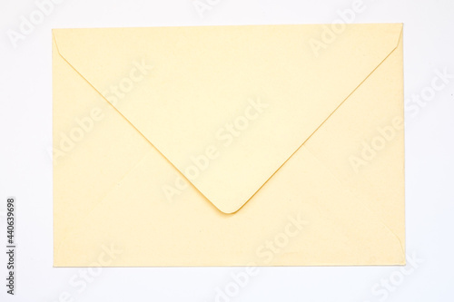 vintage paper envelope isolated on the white