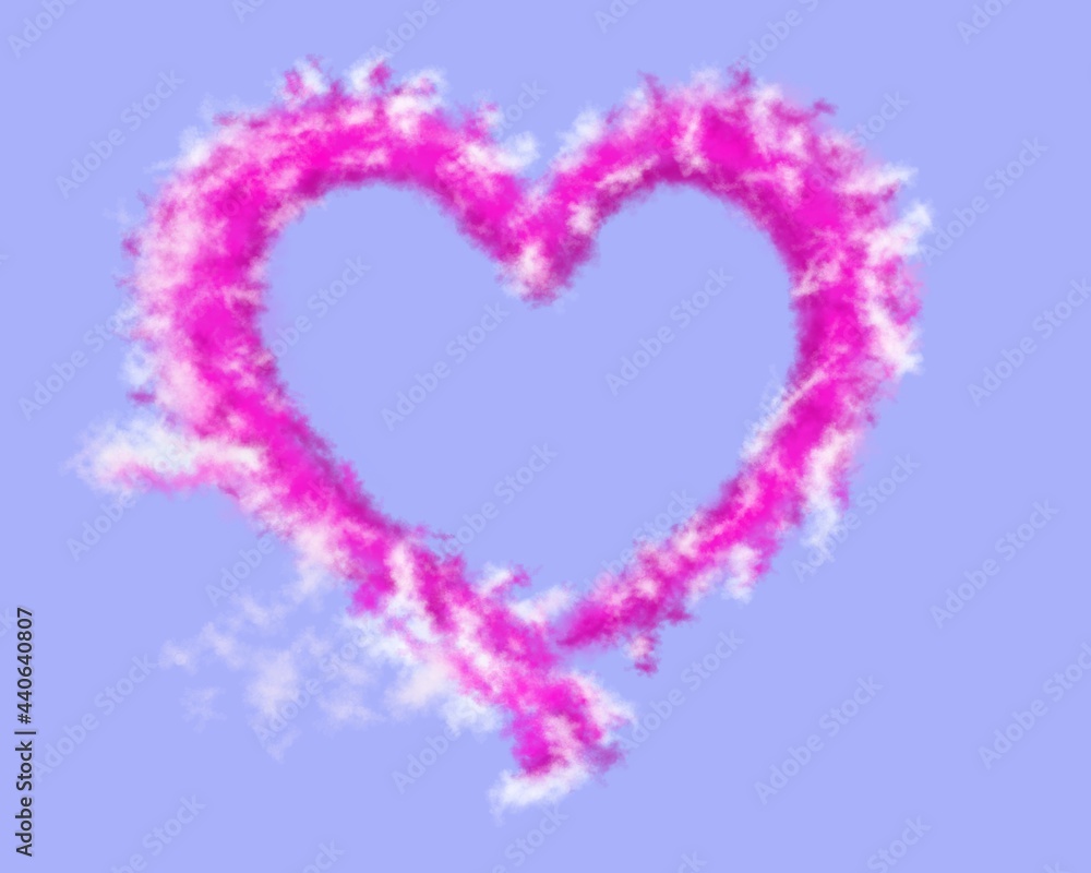 pink clouds heart card love Sky