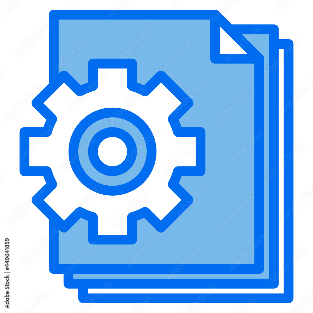 gear blue line icon gear blue line icon