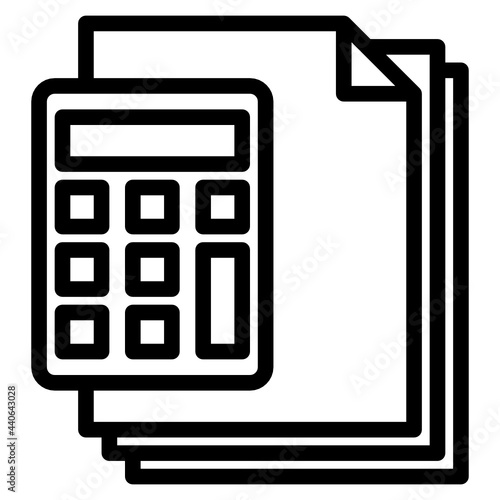 calculator line icon