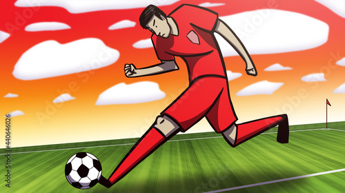 soccer player controlling ball