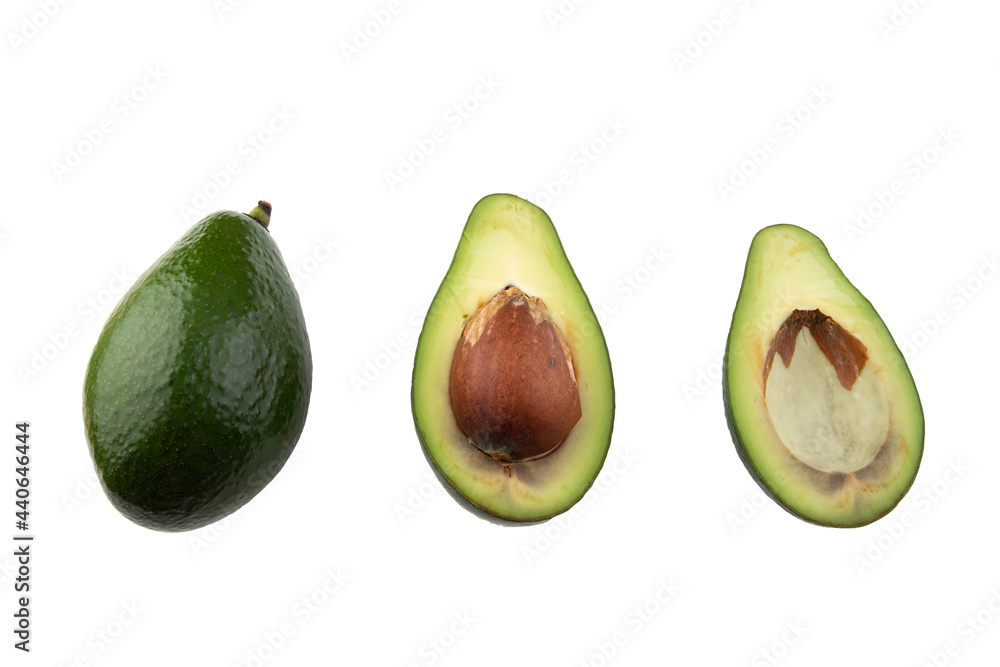 avocado on a white background