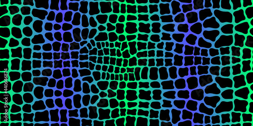 Detailed hand-drawn crocodile skin seamless pattern. Leather texture imitation wallpaper. Vector background.	