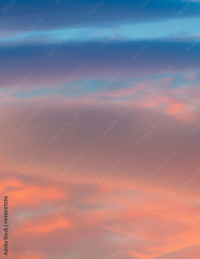 sunset sky with clouds background pattern