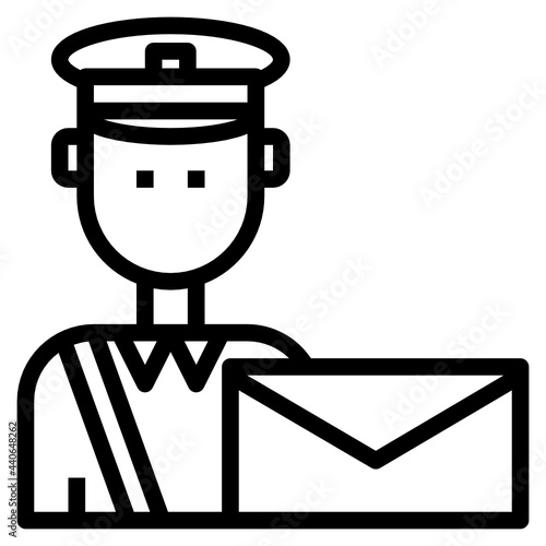 postman line icon