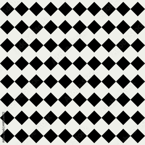 Black rhombus pattern. Vector simple rhombus ornament.