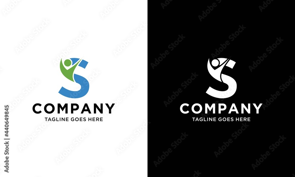 professional logo template. the concept of the letter S logo, the shape of a Healthy Life people. professional logo template. the concept of the letter S logo, the shape of a Healthy Life people.