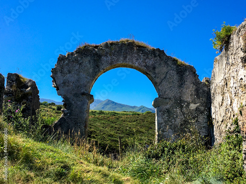 Church ruins in the countryside