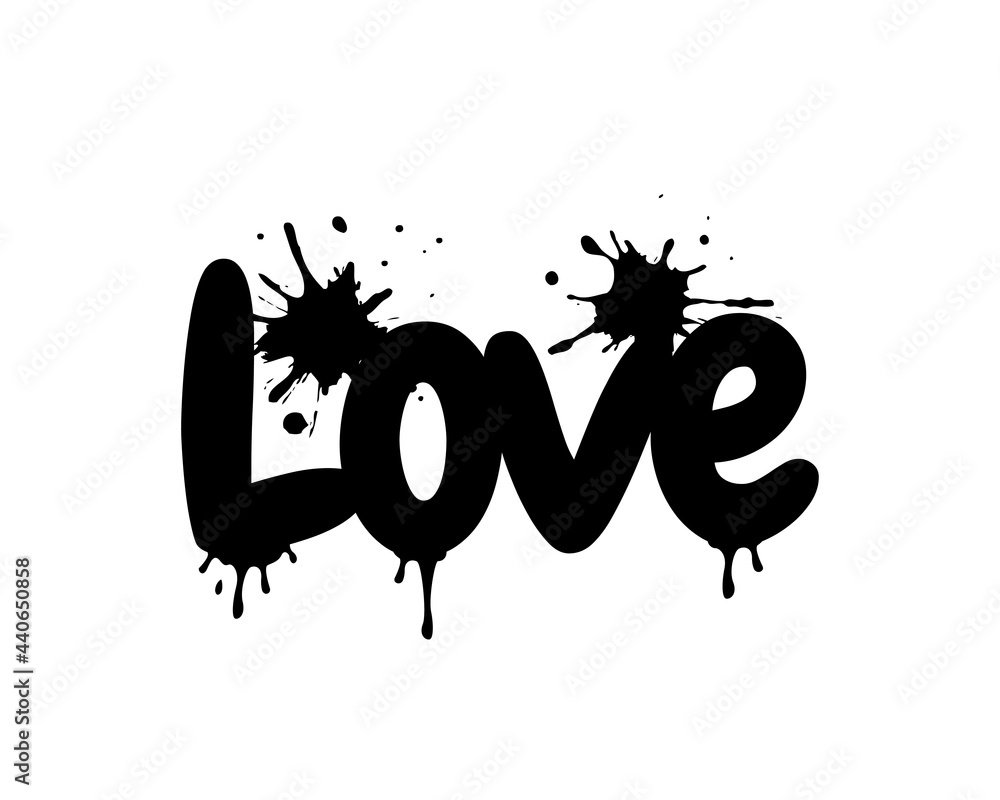 Love, vector. Love, bomb explosion, cartoon illustration. Fun wording