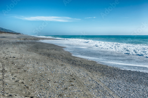 Scenic beach on the thyrrenian coastline in Calabria, Italy photo