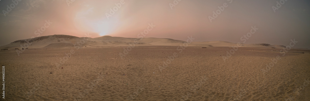 Fototapeta premium sunset over the mountains