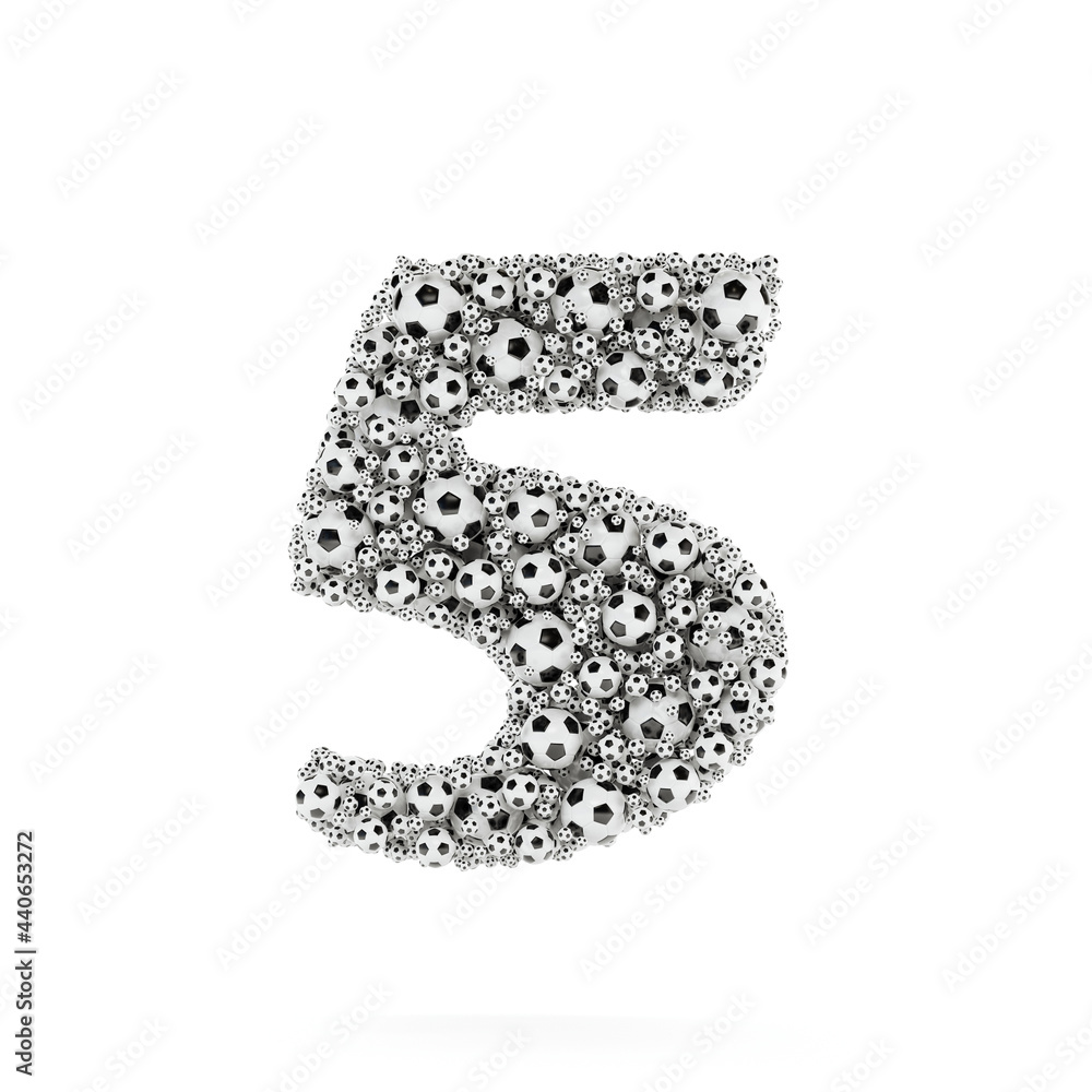 5 five number digit soccer football balls 5 five number digit soccer football balls